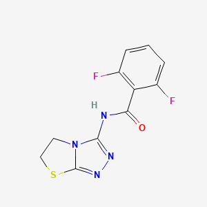 B6519942 2,6-difluoro-N-{5H,6H-[1,2,4]triazolo[3,4-b][1,3]thiazol-3-yl}benzamide CAS No. 932998-83-9