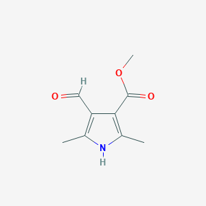 molecular formula C9H11NO3 B065200 methyl 4-formyl-2,5-dimethyl-1H-pyrrole-3-carboxylate CAS No. 175205-91-1