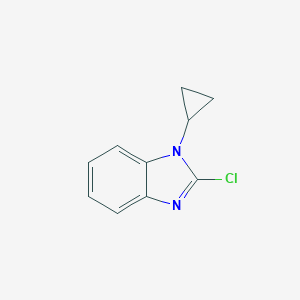 molecular formula C10H9ClN2 B065203 1H-Benzimidazole, 2-chloro-1-cyclopropyl- CAS No. 184832-29-9
