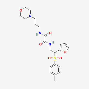 molecular formula C22H29N3O6S B6520826 N-[2-(furan-2-yl)-2-(4-methylbenzenesulfonyl)ethyl]-N'-[3-(morpholin-4-yl)propyl]ethanediamide CAS No. 887216-42-4