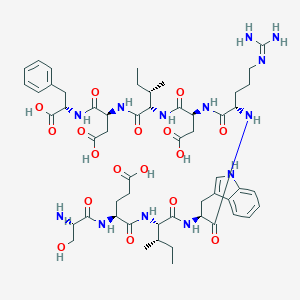 molecular formula C54H77N13O17 B065211 SerGluIleTrpArgAspIleAspPhe 
