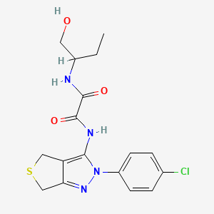 molecular formula C17H19ClN4O3S B6521320 N'-[2-(4-chlorophenyl)-2H,4H,6H-thieno[3,4-c]pyrazol-3-yl]-N-(1-hydroxybutan-2-yl)ethanediamide CAS No. 946252-79-5