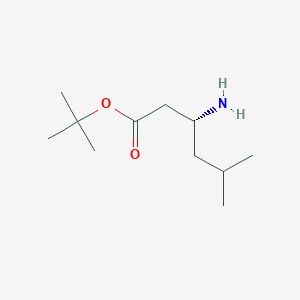 molecular formula C11H23NO2 B065215 tert-butyl (3R)-3-amino-5-methylhexanoate CAS No. 166023-29-6