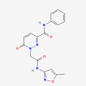 1-{[(5-methyl-1,2-oxazol-3-yl)carbamoyl]methyl}-6-oxo-N-phenyl-1,6-dihydropyridazine-3-carboxamide