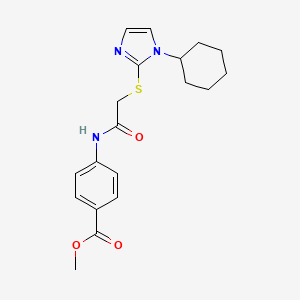 methyl 4-{2-[(1-cyclohexyl-1H-imidazol-2-yl)sulfanyl]acetamido}benzoate