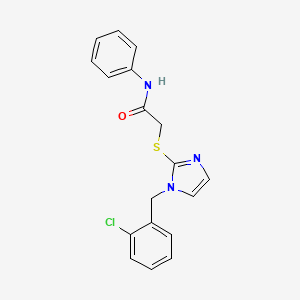 2-({1-[(2-chlorophenyl)methyl]-1H-imidazol-2-yl}sulfanyl)-N-phenylacetamide