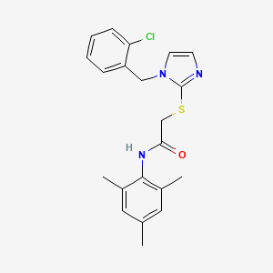2-({1-[(2-chlorophenyl)methyl]-1H-imidazol-2-yl}sulfanyl)-N-(2,4,6-trimethylphenyl)acetamide