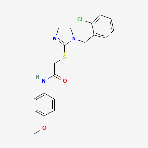 2-({1-[(2-chlorophenyl)methyl]-1H-imidazol-2-yl}sulfanyl)-N-(4-methoxyphenyl)acetamide