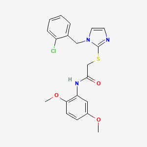 2-({1-[(2-chlorophenyl)methyl]-1H-imidazol-2-yl}sulfanyl)-N-(2,5-dimethoxyphenyl)acetamide