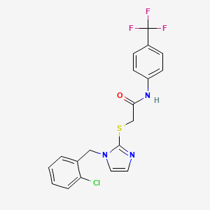 2-({1-[(2-chlorophenyl)methyl]-1H-imidazol-2-yl}sulfanyl)-N-[4-(trifluoromethyl)phenyl]acetamide