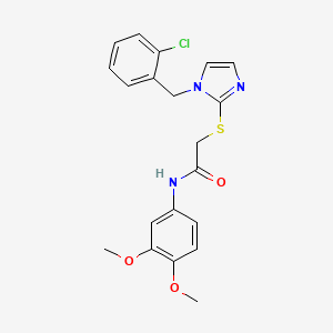 2-({1-[(2-chlorophenyl)methyl]-1H-imidazol-2-yl}sulfanyl)-N-(3,4-dimethoxyphenyl)acetamide
