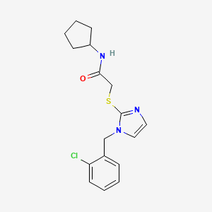 2-({1-[(2-chlorophenyl)methyl]-1H-imidazol-2-yl}sulfanyl)-N-cyclopentylacetamide