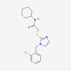 2-({1-[(2-chlorophenyl)methyl]-1H-imidazol-2-yl}sulfanyl)-N-cyclohexylacetamide