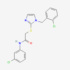 N-(3-chlorophenyl)-2-({1-[(2-chlorophenyl)methyl]-1H-imidazol-2-yl}sulfanyl)acetamide