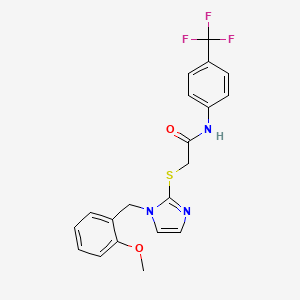 2-({1-[(2-methoxyphenyl)methyl]-1H-imidazol-2-yl}sulfanyl)-N-[4-(trifluoromethyl)phenyl]acetamide