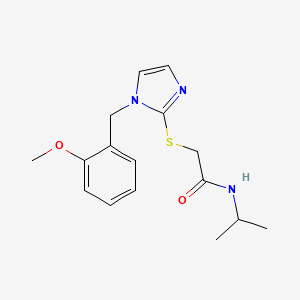 2-({1-[(2-methoxyphenyl)methyl]-1H-imidazol-2-yl}sulfanyl)-N-(propan-2-yl)acetamide