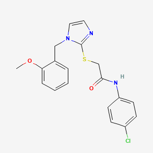 N-(4-chlorophenyl)-2-({1-[(2-methoxyphenyl)methyl]-1H-imidazol-2-yl}sulfanyl)acetamide