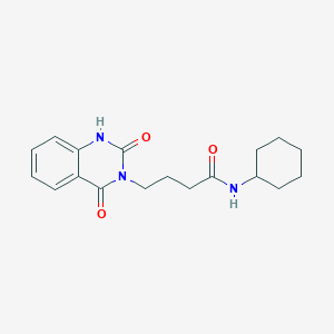B6521875 N-cyclohexyl-4-(2,4-dioxo-1,2,3,4-tetrahydroquinazolin-3-yl)butanamide CAS No. 932990-12-0