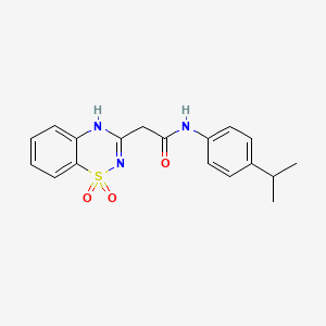2-(1,1-dioxo-2H-1lambda6,2,4-benzothiadiazin-3-yl)-N-[4-(propan-2-yl)phenyl]acetamide