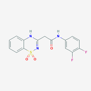 N-(3,4-difluorophenyl)-2-(1,1-dioxo-2H-1lambda6,2,4-benzothiadiazin-3-yl)acetamide