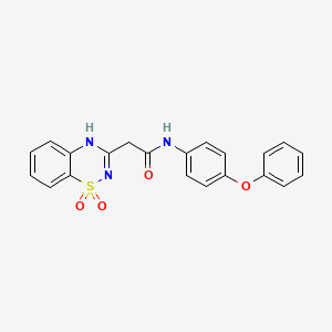 2-(1,1-dioxo-2H-1lambda6,2,4-benzothiadiazin-3-yl)-N-(4-phenoxyphenyl)acetamide
