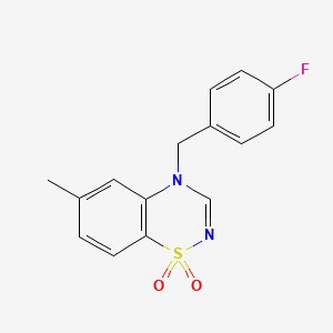 4-[(4-fluorophenyl)methyl]-6-methyl-4H-1lambda6,2,4-benzothiadiazine-1,1-dione