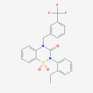 2-(2-ethylphenyl)-4-{[3-(trifluoromethyl)phenyl]methyl}-3,4-dihydro-2H-1lambda6,2,4-benzothiadiazine-1,1,3-trione