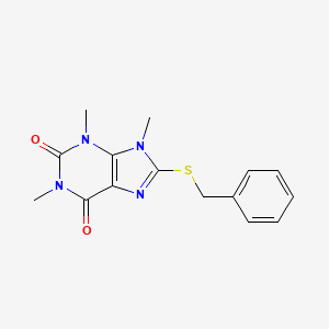 8-(benzylsulfanyl)-1,3,9-trimethyl-2,3,6,9-tetrahydro-1H-purine-2,6-dione