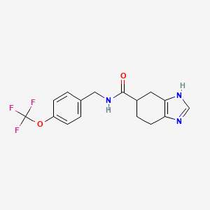 N-{[4-(trifluoromethoxy)phenyl]methyl}-4,5,6,7-tetrahydro-1H-1,3-benzodiazole-5-carboxamide