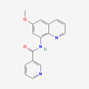 molecular formula C16H13N3O2 B6523108 N-(6-methoxyquinolin-8-yl)nicotinamide CAS No. 19275-71-9