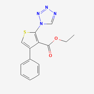molecular formula C14H12N4O2S B6523896 ethyl 4-phenyl-2-(1H-tetrazol-1-yl)thiophene-3-carboxylate CAS No. 1008787-97-0