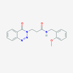 molecular formula C18H18N4O3 B6523939 N-[(2-methoxyphenyl)methyl]-3-(4-oxo-3,4-dihydro-1,2,3-benzotriazin-3-yl)propanamide CAS No. 440331-56-6