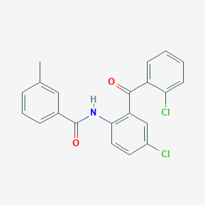 molecular formula C21H15Cl2NO2 B6523942 N-[4-chloro-2-(2-chlorobenzoyl)phenyl]-3-methylbenzamide CAS No. 403845-88-5
