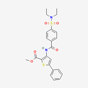 molecular formula C23H24N2O5S2 B6524088 methyl 3-[4-(diethylsulfamoyl)benzamido]-5-phenylthiophene-2-carboxylate CAS No. 477326-26-4