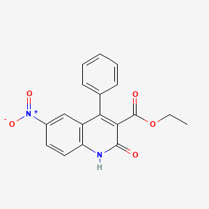 ethyl 6-nitro-2-oxo-4-phenyl-1,2-dihydroquinoline-3-carboxylate