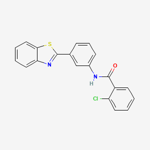 N-[3-(1,3-benzothiazol-2-yl)phenyl]-2-chlorobenzamide