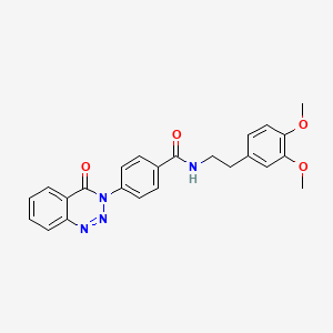 molecular formula C24H22N4O4 B6524387 N-[2-(3,4-dimethoxyphenyl)ethyl]-4-(4-oxo-3,4-dihydro-1,2,3-benzotriazin-3-yl)benzamide CAS No. 440332-41-2