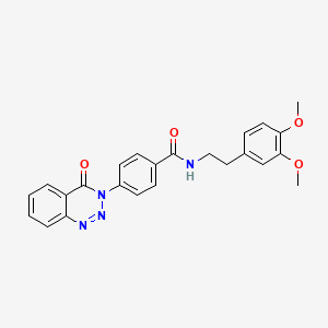 N-[2-(3,4-dimethoxyphenyl)ethyl]-4-(4-oxo-3,4-dihydro-1,2,3-benzotriazin-3-yl)benzamide