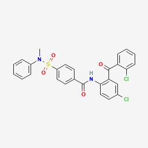 B6524418 N-[4-chloro-2-(2-chlorobenzoyl)phenyl]-4-[methyl(phenyl)sulfamoyl]benzamide CAS No. 330190-53-9