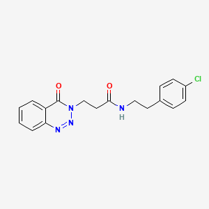 N-[2-(4-chlorophenyl)ethyl]-3-(4-oxo-3,4-dihydro-1,2,3-benzotriazin-3-yl)propanamide