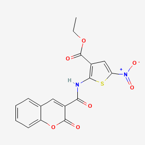 ethyl 5-nitro-2-(2-oxo-2H-chromene-3-amido)thiophene-3-carboxylate