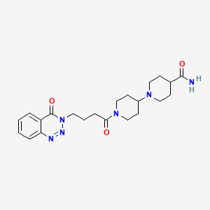 1'-[4-(4-oxo-3,4-dihydro-1,2,3-benzotriazin-3-yl)butanoyl]-[1,4'-bipiperidine]-4-carboxamide