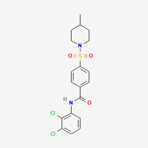 molecular formula C19H20Cl2N2O3S B6524514 N-(2,3-dichlorophenyl)-4-[(4-methylpiperidin-1-yl)sulfonyl]benzamide CAS No. 683763-93-1