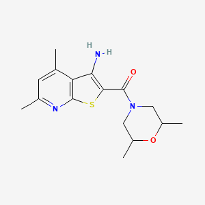 2-(2,6-dimethylmorpholine-4-carbonyl)-4,6-dimethylthieno[2,3-b]pyridin-3-amine