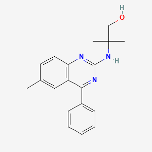 2-methyl-2-[(6-methyl-4-phenylquinazolin-2-yl)amino]propan-1-ol
