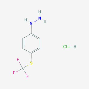 molecular formula C7H8ClF3N2S B065246 4-(Trifluoromethyl)thiophenylhydrazine hydrochloride CAS No. 162258-86-8