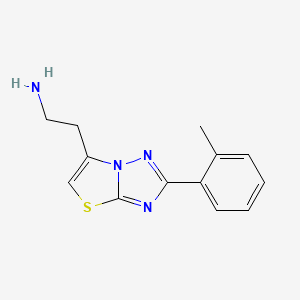 2-[2-(2-methylphenyl)-[1,2,4]triazolo[3,2-b][1,3]thiazol-6-yl]ethan-1-amine