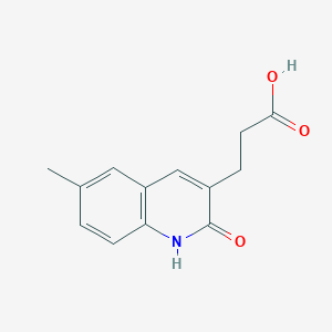 3-(2-hydroxy-6-methylquinolin-3-yl)propanoic acid