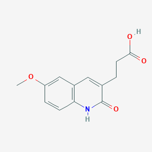 3-(2-hydroxy-6-methoxyquinolin-3-yl)propanoic acid