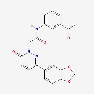 N-(3-acetylphenyl)-2-[3-(2H-1,3-benzodioxol-5-yl)-6-oxo-1,6-dihydropyridazin-1-yl]acetamide